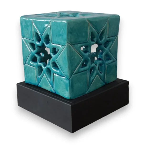 Seljuk Star Cubic Ceramic Light Sculpture