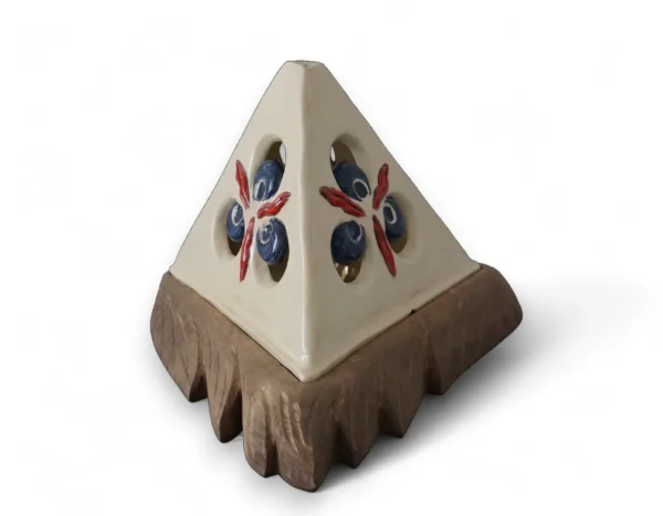 Çintemani Motif Pyramid Ceramic Light Sculpture "Efsun"